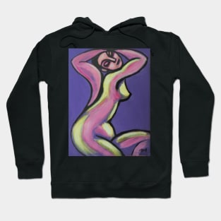 Purple And Yellow Figure Hoodie